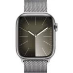 Montre connectée Apple watch Serie 9 Cellular41mm Acier/Argent Milanais Argent Loop – Image 2