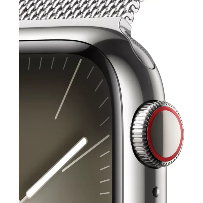 Montre connectée Apple watch Serie 9 Cellular41mm Acier/Argent Milanais Argent Loop – Image 4