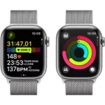 Montre connectée Apple watch Serie 9 Cellular41mm Acier/Argent Milanais Argent Loop – Image 3