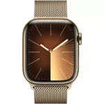 Montre connectée Apple watch Serie 9 Cellular 41mm Acier/Or Milanais Loop – Image 2