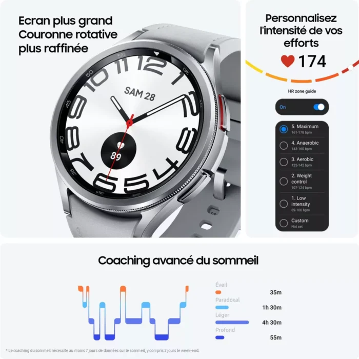 Samsung Galaxy Watch6 Classic 4G Argent 47mm – Image 4