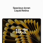 MacBook Air 15.3'' 256 Go SSD 8 Go RAM Puce M2 CPU 8 coeurs GPU 10 coeurs Lumière stellaire Nouveau – Image 2