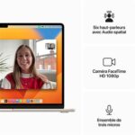 MacBook Air 15.3'' 256 Go SSD 8 Go RAM Puce M2 CPU 8 coeurs GPU 10 coeurs Lumière stellaire Nouveau – Image 4