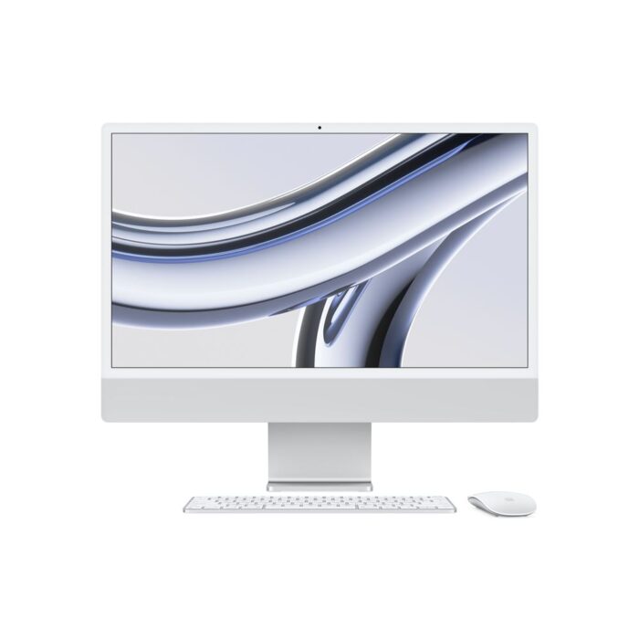 iMac 24" 256 Go SSD 16 Go RAM Puce M3 CPU 8 cœurs GPU 10 cœurs Argent Nouveau – Image 1