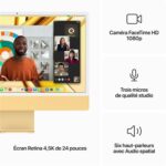 Apple iMac 24" 256 Go SSD 8 Go RAM Puce M3 CPU 8 cœurs GPU 10 cœurs Jaune Nouveau – Image 3