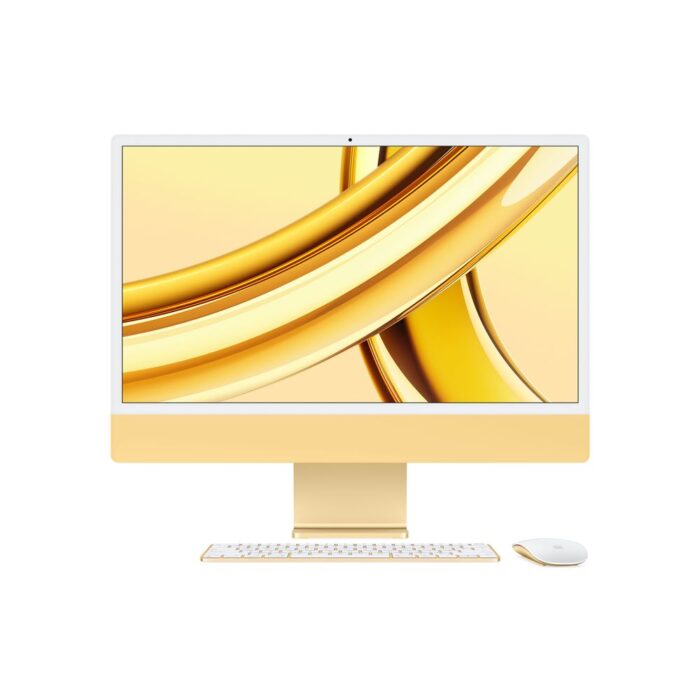 Apple iMac 24" 256 Go SSD 8 Go RAM Puce M3 CPU 8 cœurs GPU 10 cœurs Jaune Nouveau – Image 1