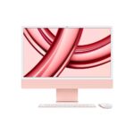 Apple iMac 24" écran rétina 4,5K 256 Go SSD 8 Go RAM Puce M3 CPU 8 cœurs GPU 10 cœurs Rose Nouveau