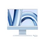 Apple iMac 24" écran rétina 4,5K 256 Go SSD 8 Go RAM Puce M3 CPU 8 cœurs GPU 8 cœurs Bleu Nouveau