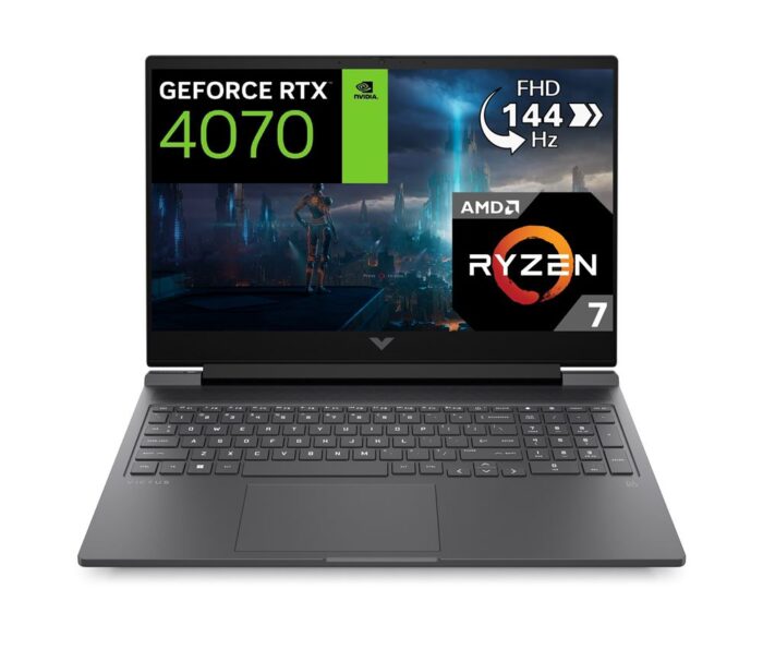 PC Portable Gaming HP Victus 16-s0040nf 16,1" FHD 144Hz AMD Ryzen 7 16 Go RAM 512 Go SSD Nvidia GeForce RTX 4070 TGP 120W Argent Mica – Image 1