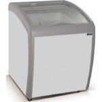 FRIGELUX CGH 110-Conservateur à glace - 110 L-Double couvercle coulissant bombé en verre trempé-1 panier-L 66,5cm x H 87,5 cm