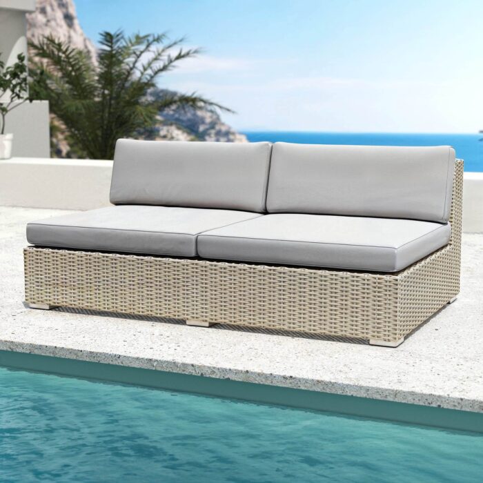 Salon de jardin en résine tressée 9 places 9 pcs Palma Gris – Image 6