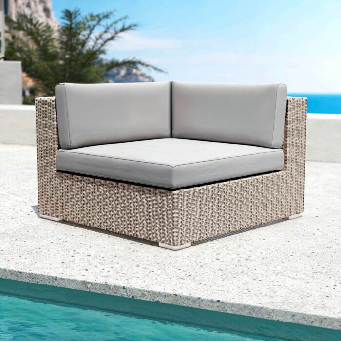 Salon de jardin en résine tressée 9 places 9 pcs Palma Gris – Image 7